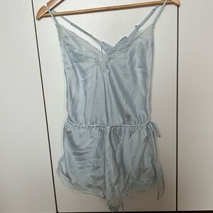 SOLD DEPOP Victoria’s Secret light blue satin romper